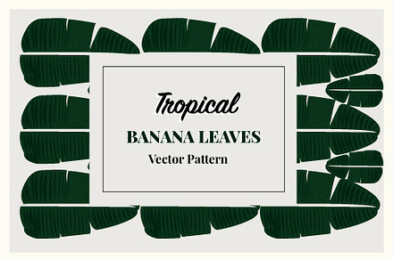 Tropical Banana Leaves Vector Patter