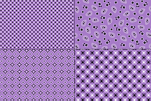 Seamless Purple Bandana Patterns