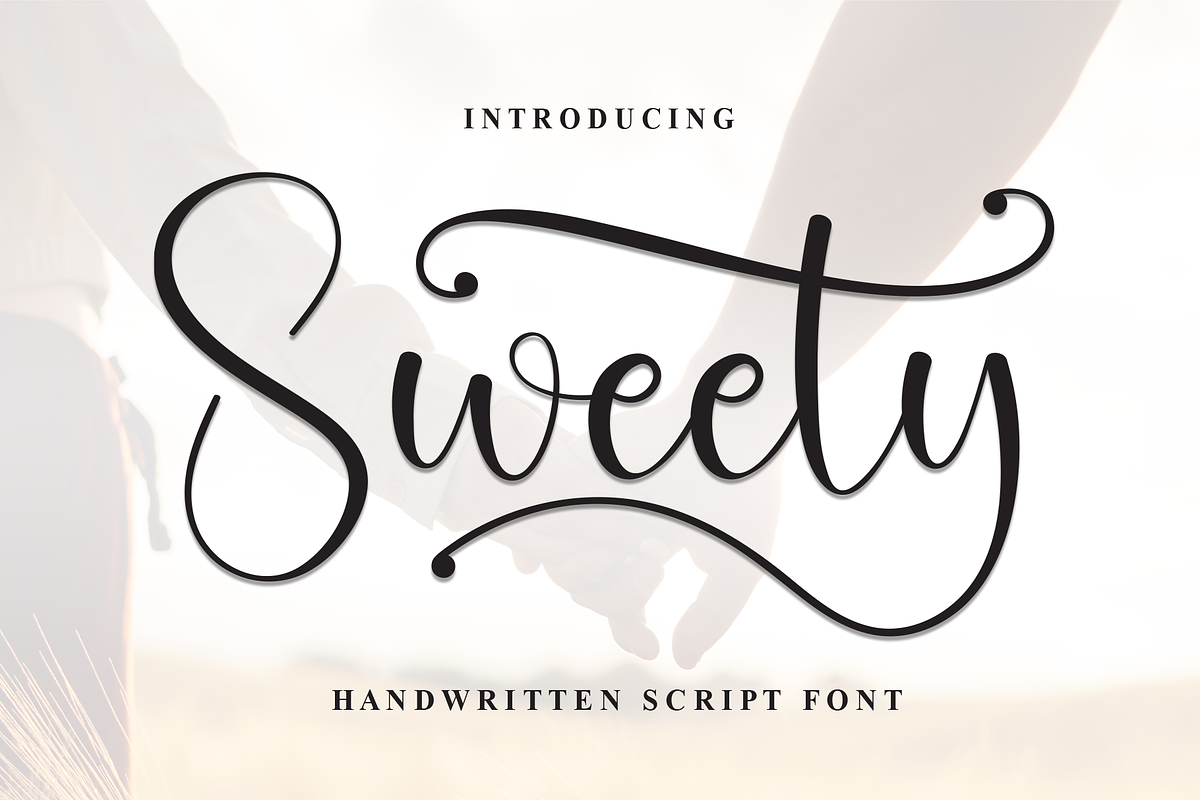Sweety | Script Font, a Handwritten Font by Scratchones (Photo 1 of 9)