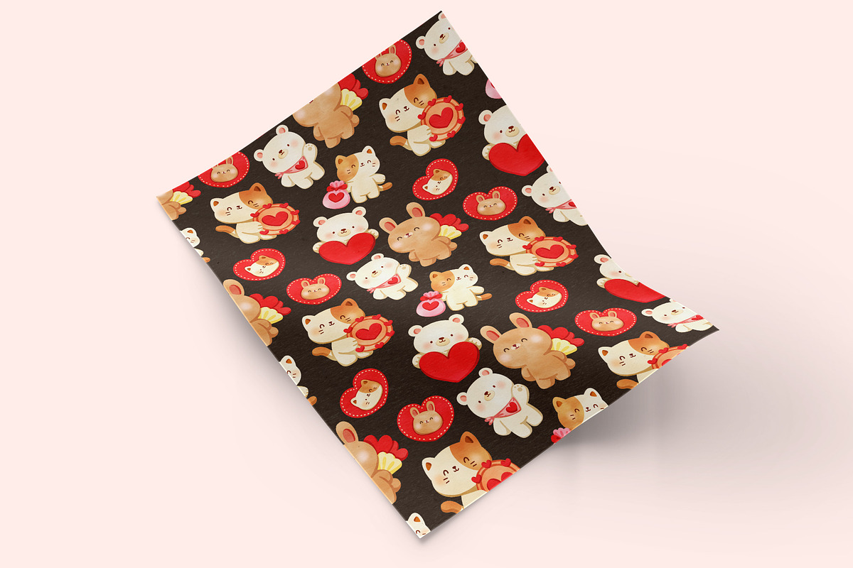Cute Animal in Love Digital Painting, an Animal Illustration by CreativeValuation (Photo 10 of 12)