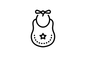 Baby Bibs Icon