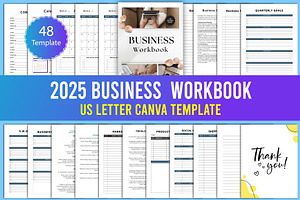 2025 Business Workbook Interior, a Print Template by Designmela01