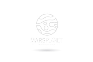 Mars Planet Logo