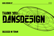 Subotica Futuristic Y2k Display Font, a Sans Serif Font by dansdesign (Thumbnail 10 of 10)