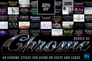 Chrome Text Effects Bundle 02, a Layer Style Add-On by Hyperpix Productions (Thumbnail 1 of 48)