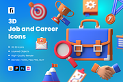 3D Job and Career Icon Set, a Characters & Person 3D Model by Flat Icons (Thumbnail 1 of 8)