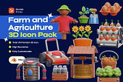 Farm and Agriculture 3D Icon Pack, a Food & Drink 3D Model by orenjidesign (Thumbnail 1 of 8)
