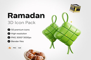 3D Ramadan Icons, an Environmental 3D Model by Creative Perspective