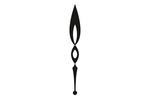 Clock pointer arrow. Black, an Object Illustration by the8monkey