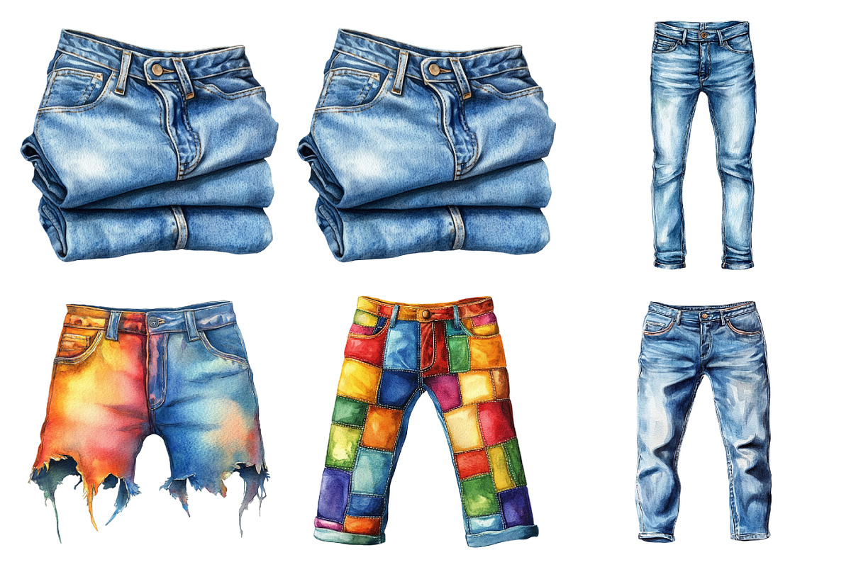 Beautiful Jeans Sublimation Bundle, an Illustration by Daily.Designs (Photo 3 of 5)