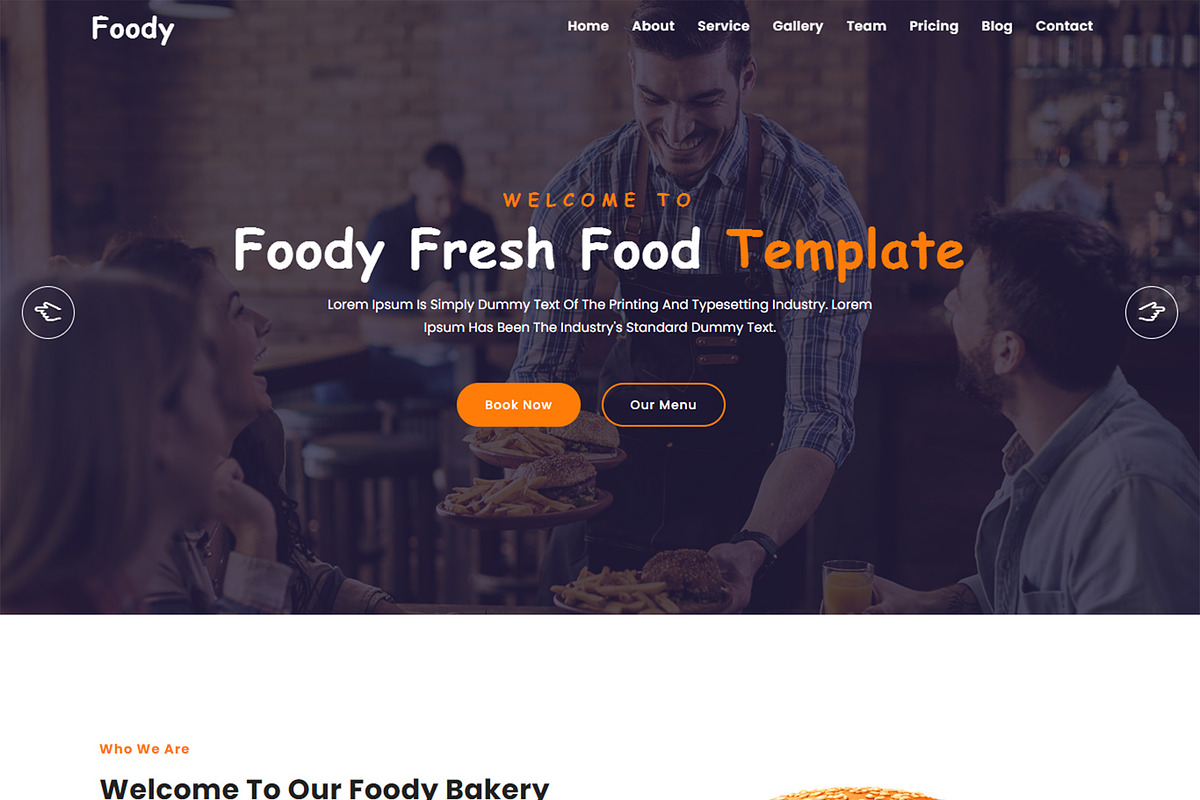 Restaurant Website Online Menu UI, a Bootstrap Template by Themeplaza (Photo 1 of 2)