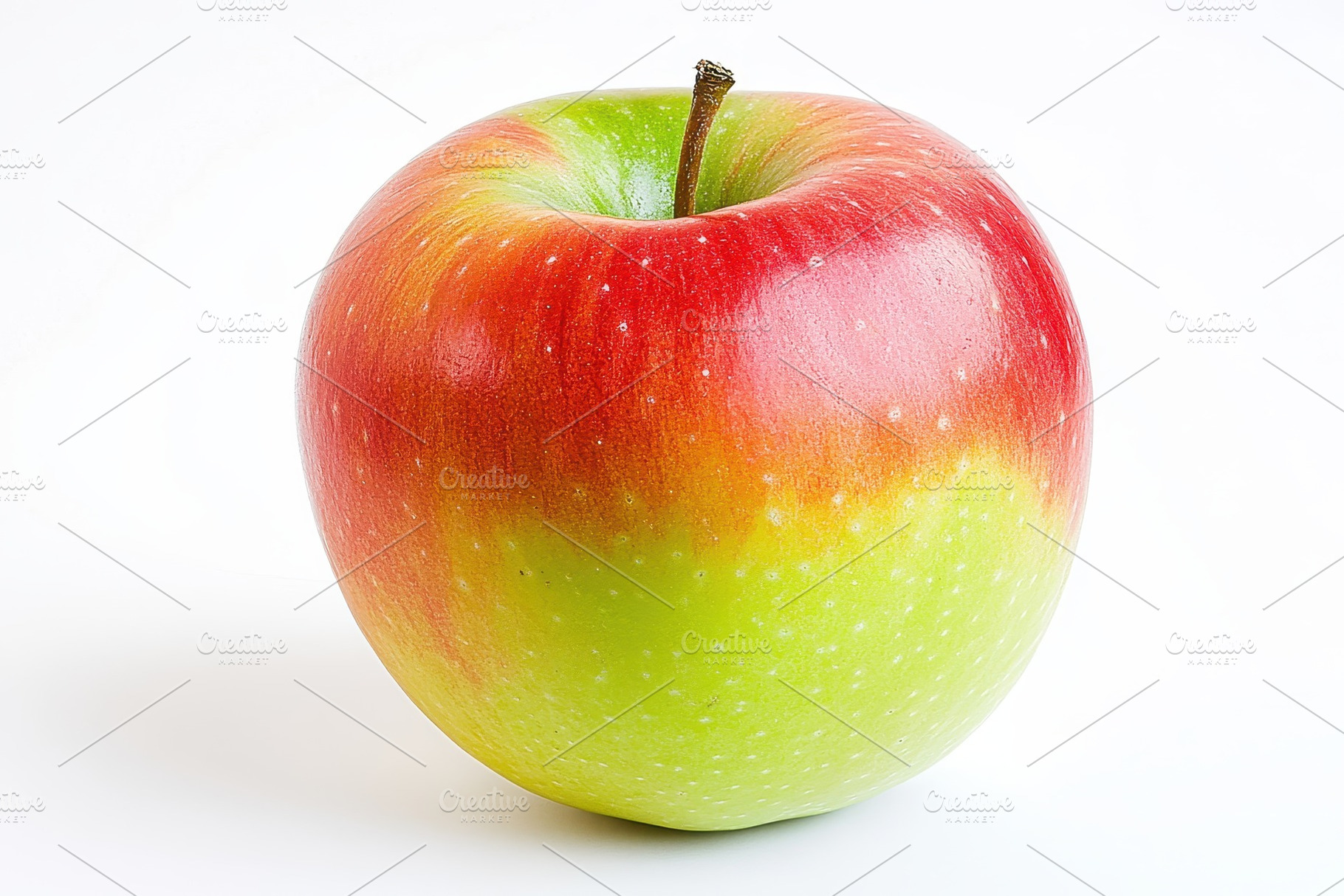 Ripe apple with vibrant green & red, a Photo by Pavel_design