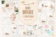 WATERCOLOR BABY BUNDLE, an Animal Illustration by Lembrik's Artworks (Thumbnail 1 of 8)