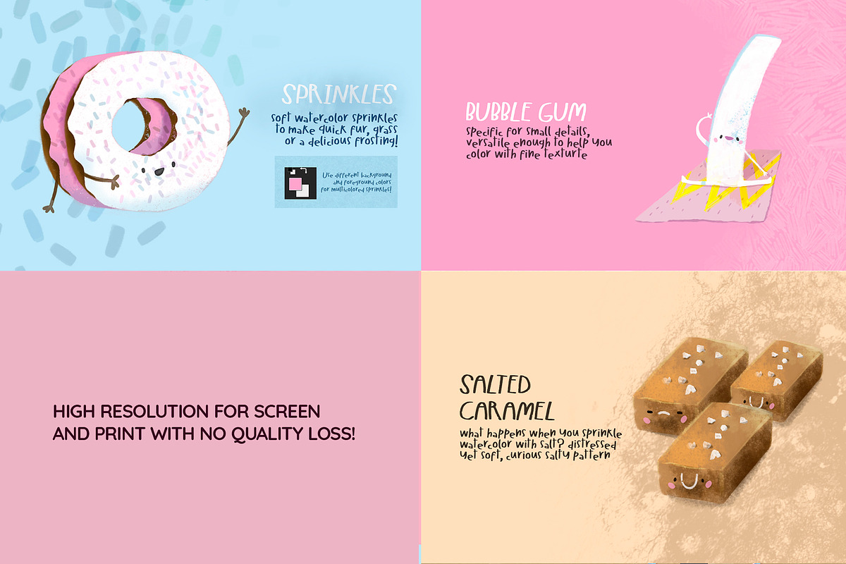 Watercolor Candy Box ABR Brushes, a Brush Add-On by Pencil Bop (Photo 6 of 10)