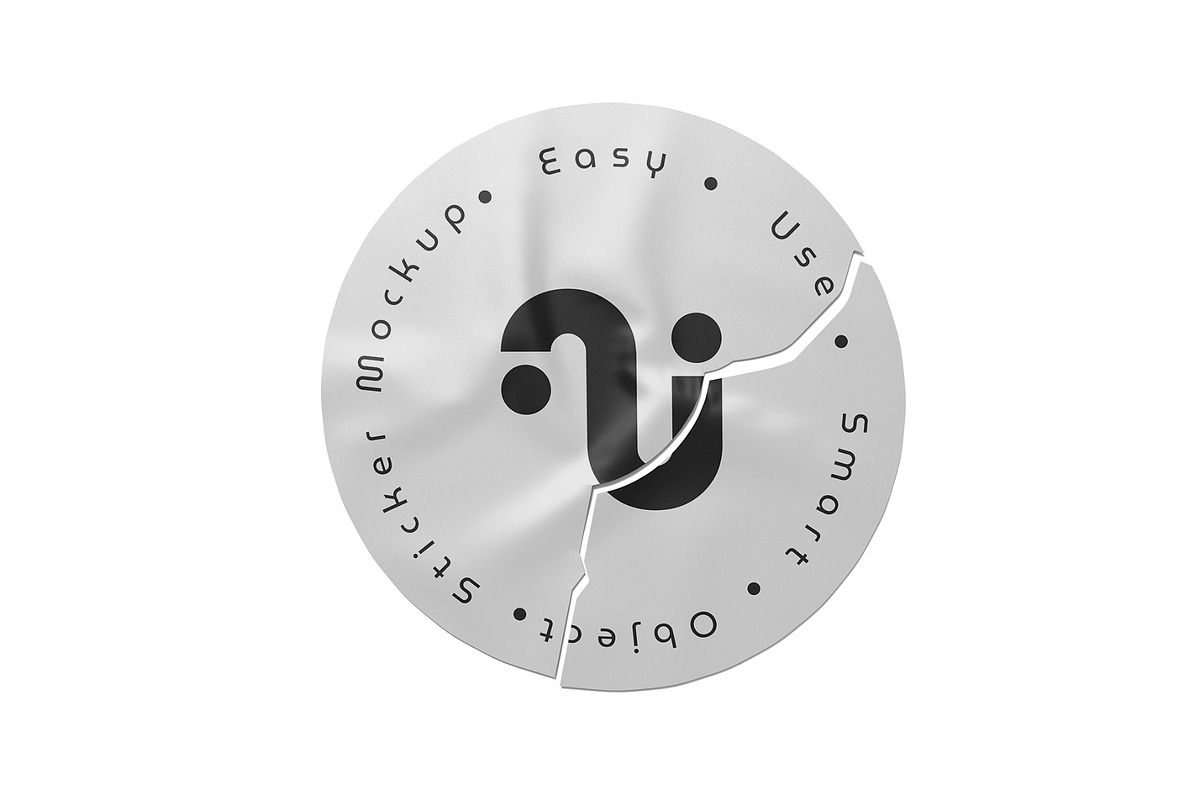 Circle Sticker Mockup Template