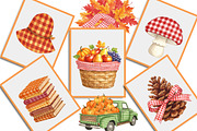 Gingham Autumn PNG Clipart, an Illustration by Creative Art (Thumbnail 9 of 9)