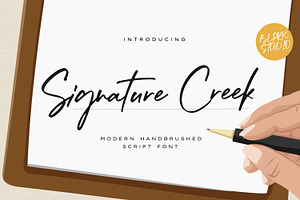 Signature Creek - Handbrushed Font