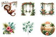 Safari animals watercolor clipart, an Illustration by CreationArt (Thumbnail 2 of 7)