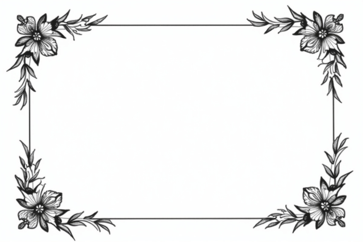 Flower Silhouette Frame Pack, an Illustration by Amazin_art (Photo 3 of 9)