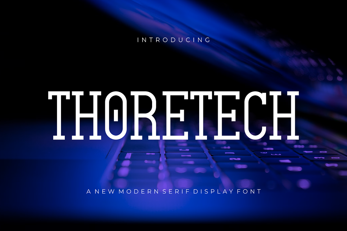 Thoretech - Font, a Slab Serif Font by artchiles_design (Photo 1 of 5)