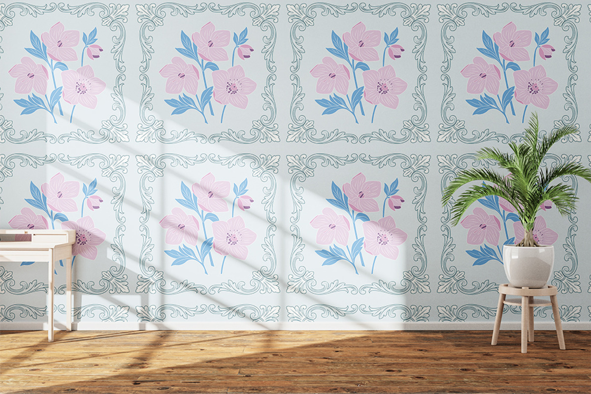 Heritage Bloom, a Pattern Graphic by snadiacreations (Photo 3 of 3)