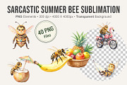 Sarcastic Summer Bee Sublimation, an Illustration by Artnoy (Thumbnail 1 of 8)