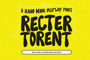 Recter Torent Handmade Display Font, a Handwritten Font by Maulana Creative (Thumbnail 1 of 7)