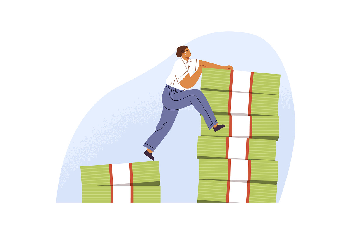 Different salary levels concept set, a Finance Illustration by Good Studio (Photo 3 of 6)