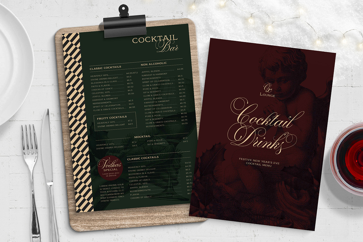 Cocktail Menu Drinks List Template, a Flyer Template by BrandPacks (Photo 5 of 5)