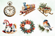 Watercolor Vintage Comfort Christmas, an Illustration by Creative Art (Thumbnail 6 of 10)