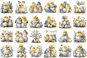 Whimsical Easter Chick Clipart, an Illustration by Black Bird Studio (Thumbnail 2 of 5)