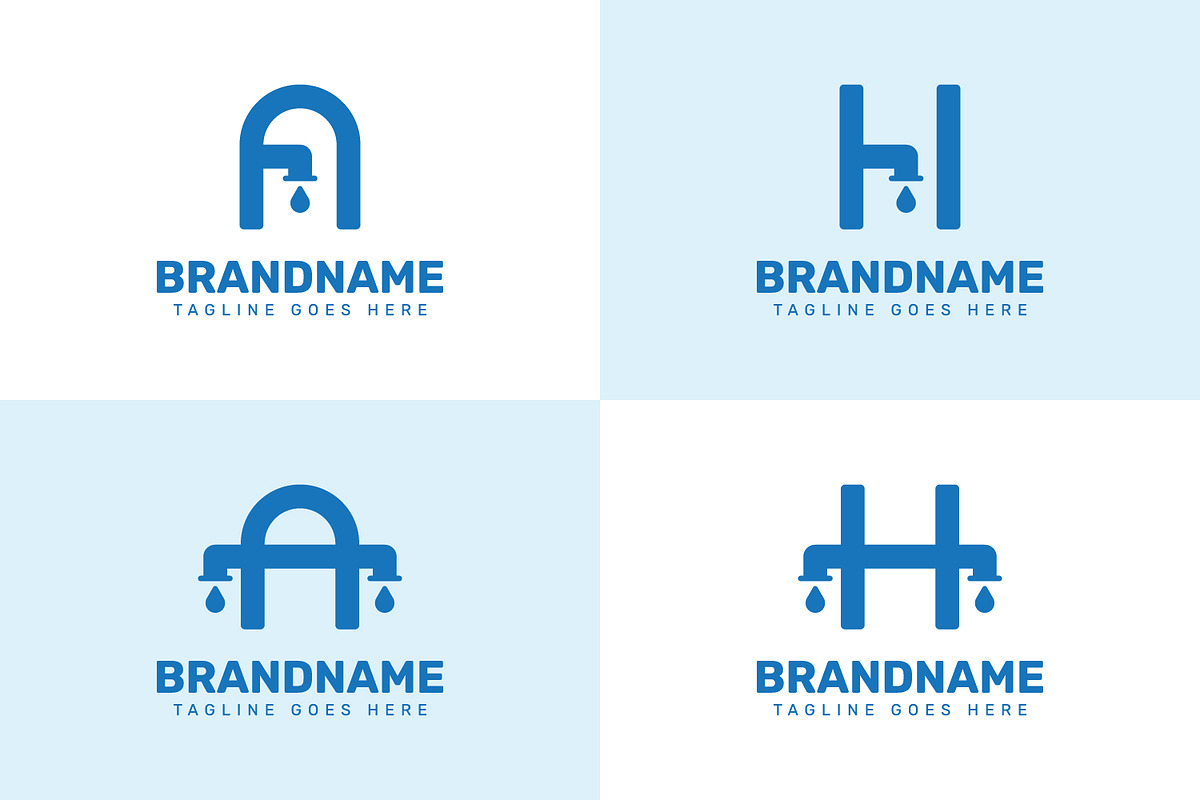 Letter A and H Faucet Tap Logo, a Branding & Logo Template by Pray Art Design Studio