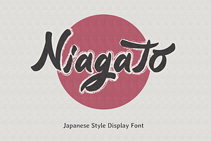 Niagato - Japanese Display Font, a Script Font by Attype