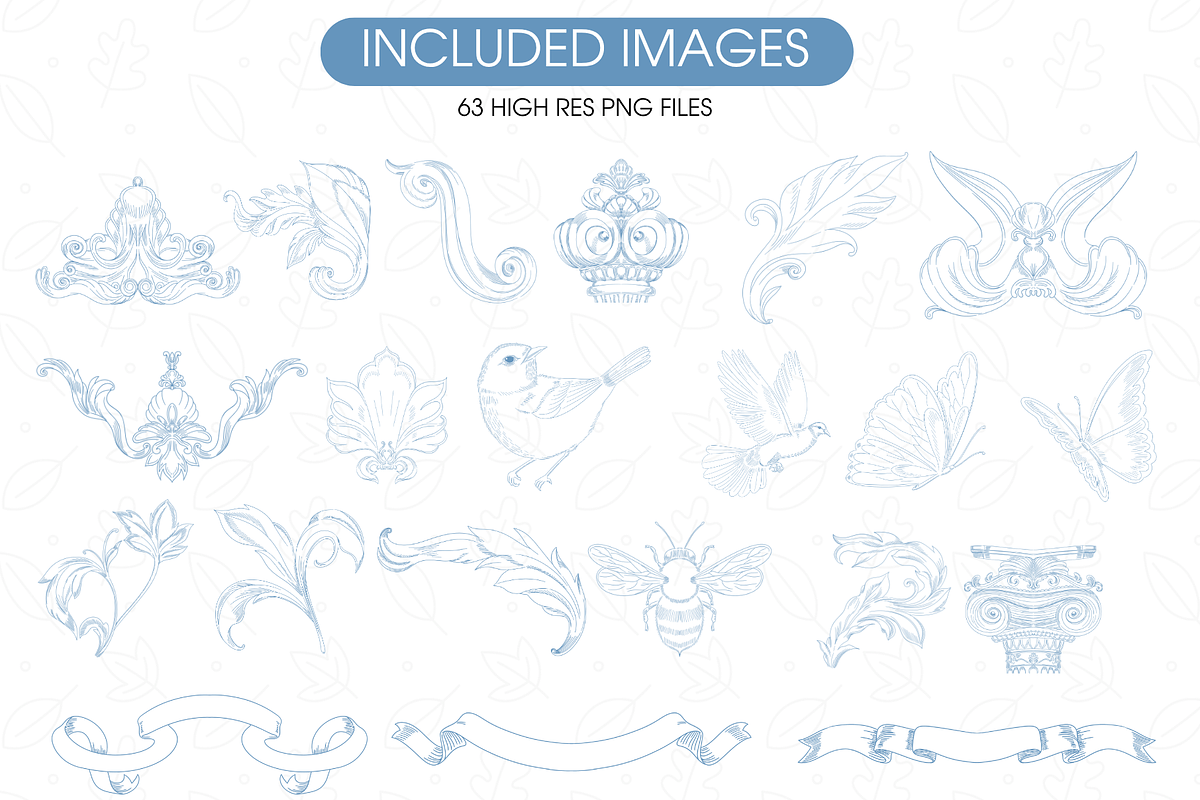 Blue Chinoiserie Clipart, an Illustration by TatiMockup (Photo 5 of 6)