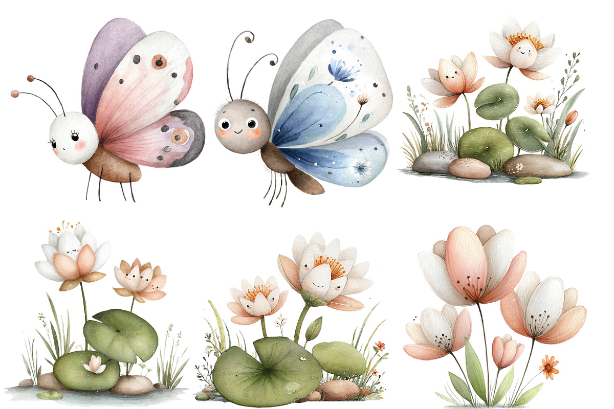 Watercolor Spring Clipart, an Illustration by Designworld (Photo 7 of 7)