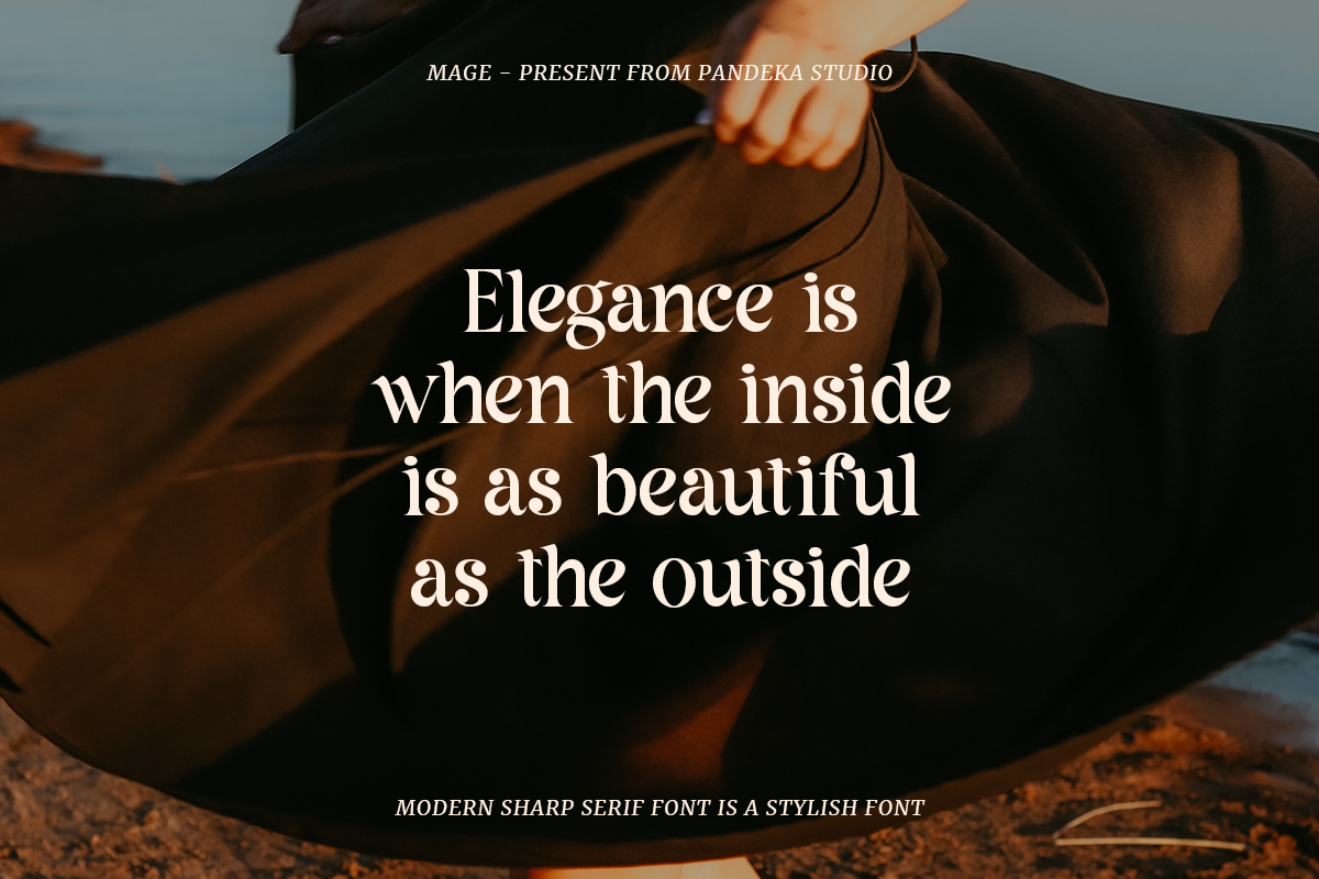 Mage - Modern Sharp Serif, a Serif Font by Pandeka Studio (Photo 8 of 12)
