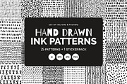 Hand Drawn Ink Patterns, a Pattern Graphic by 35lab (Thumbnail 1 of 9)