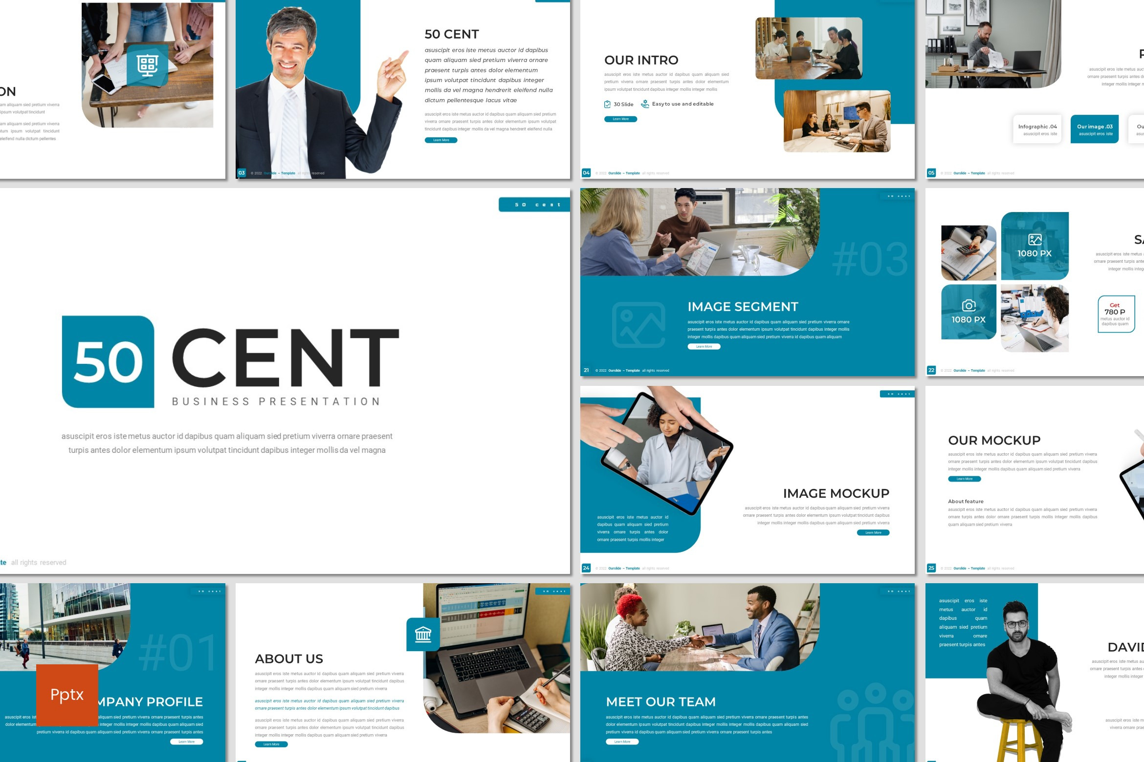 50 Cent  Powerpoint Template by Inspirasign  Creative Market