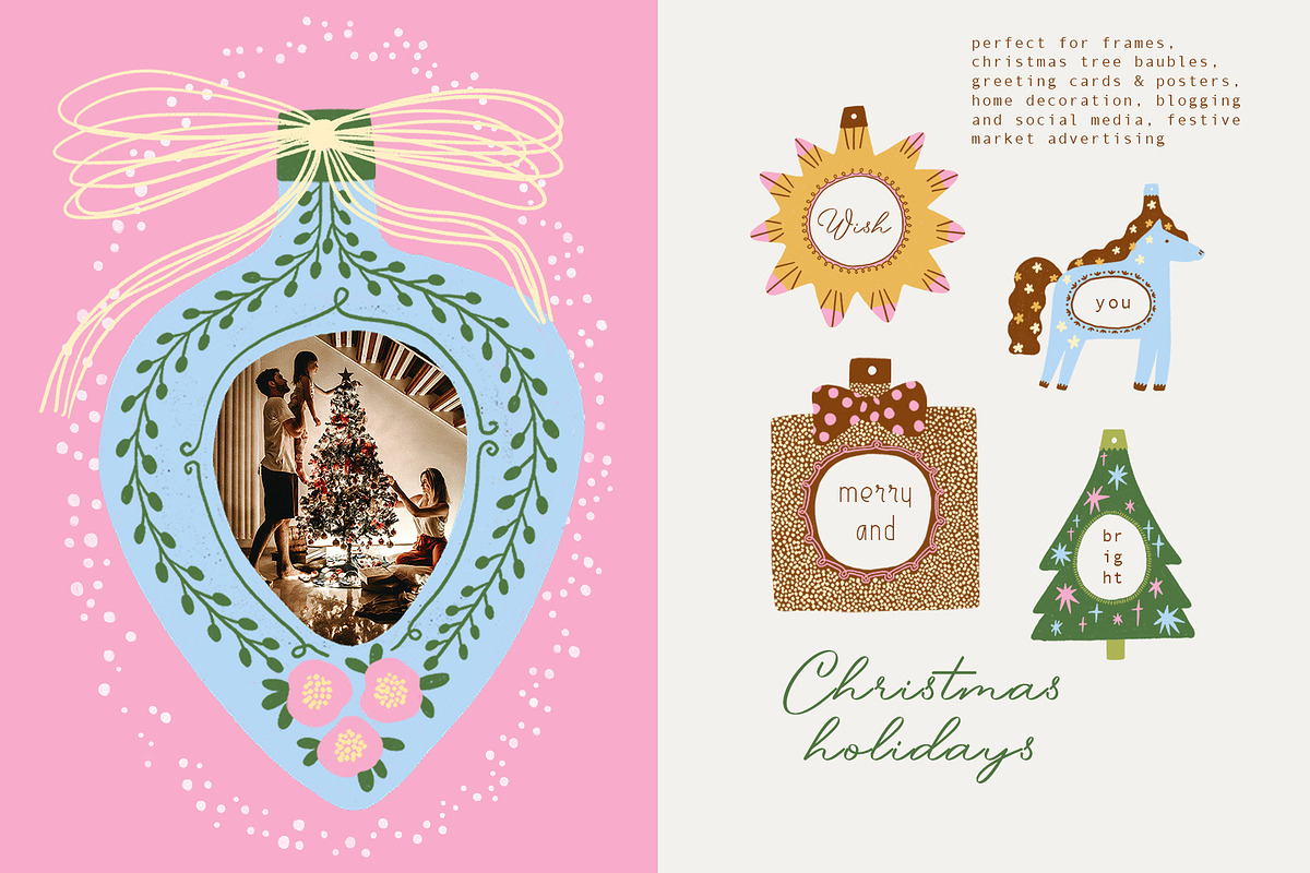 Christmas bauble frames, a Seasonal Illustration by Annakniaz (Photo 4 of 14)