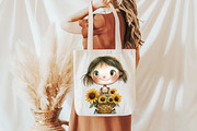 Flowers Girls Clipart Bundle, an Illustration by DreamCafeArt (Thumbnail 6 of 8)