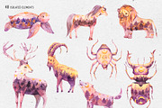 Watercolor Totem Animals, an Animal Illustration by Belusuab (Thumbnail 3 of 14)