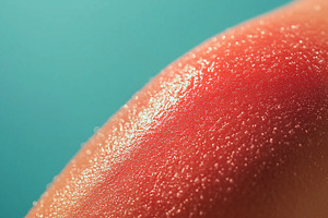 Extreme close up of sunburned skin, a Health & Medical Photo by MistyDay
