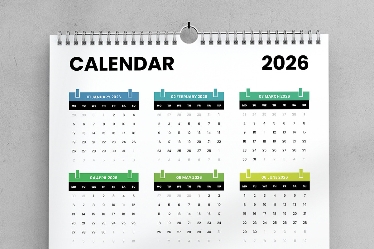 2026 Calendar Template, a Stationery Template by ContestDesign (Photo 2 of 3)