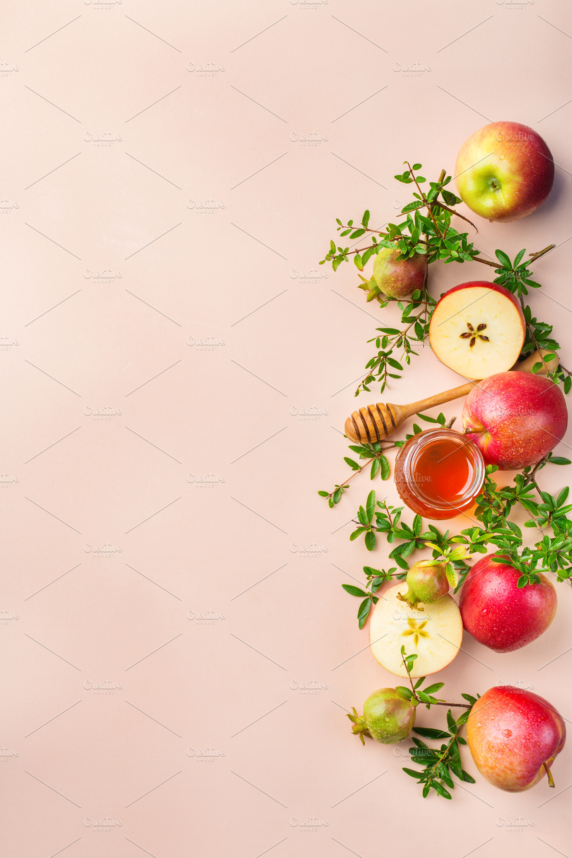 Rosh hashana jewish new year holida featuring rosh, hashanah, and hashana, a Food & Drink Photo by Antonina Vlasova