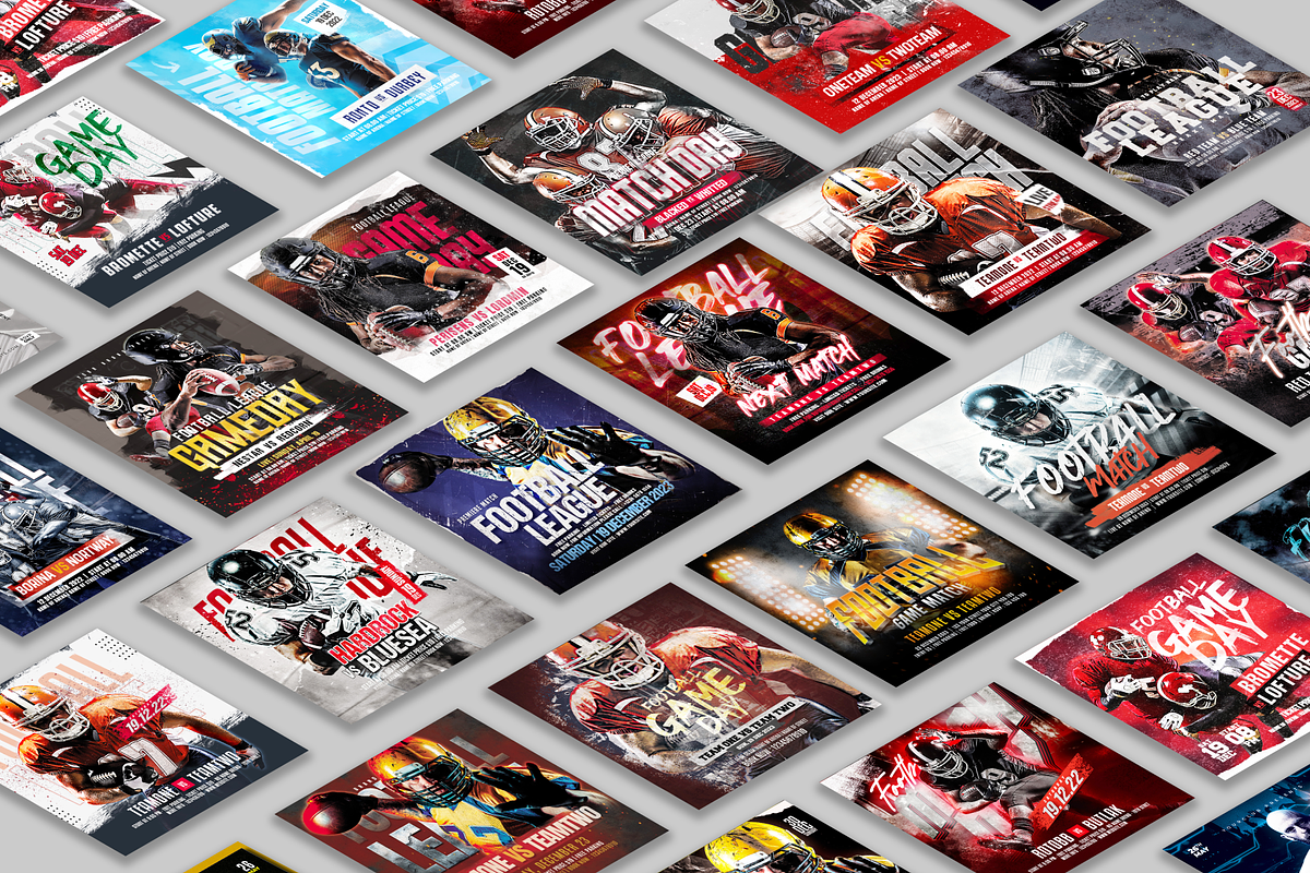 33 Football Flyer Template Bundle 2, a Flyer Template by NanoAgency (Photo 2 of 2)