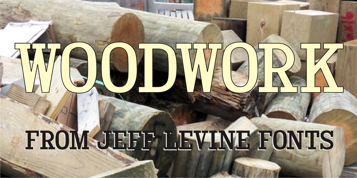 Woodwork JNL, a Slab Serif Font by Jeff Levine Fonts