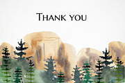 watercolor landscape creator clipart, a Decorative Illustration by LyubovZaytseva (Thumbnail 27 of 27)