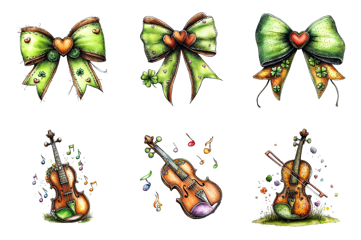 Whimsical st patrick’s day clipart, an Illustration by SinaCreation (Photo 3 of 11)