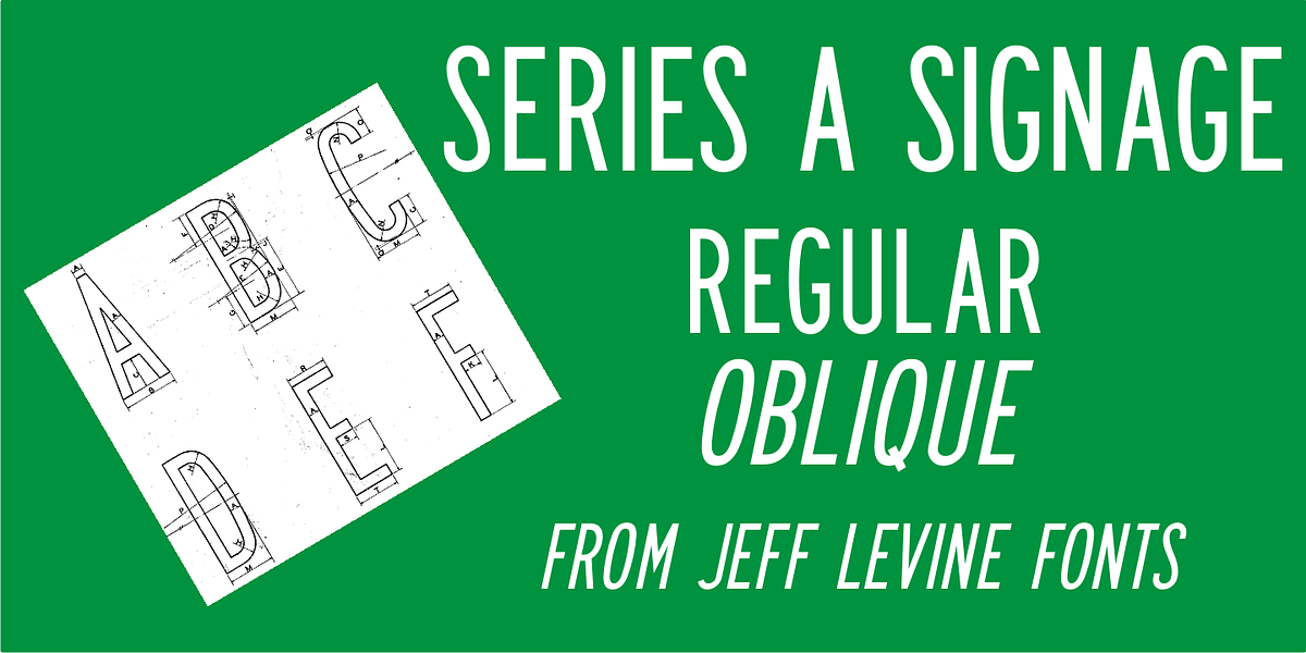 Series A Signage JNL, a Sans Serif Font by Jeff Levine Fonts