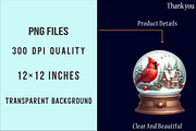 Christmas Red Cardinal Clipart, an Illustration by SinaCreation (Thumbnail 6 of 7)